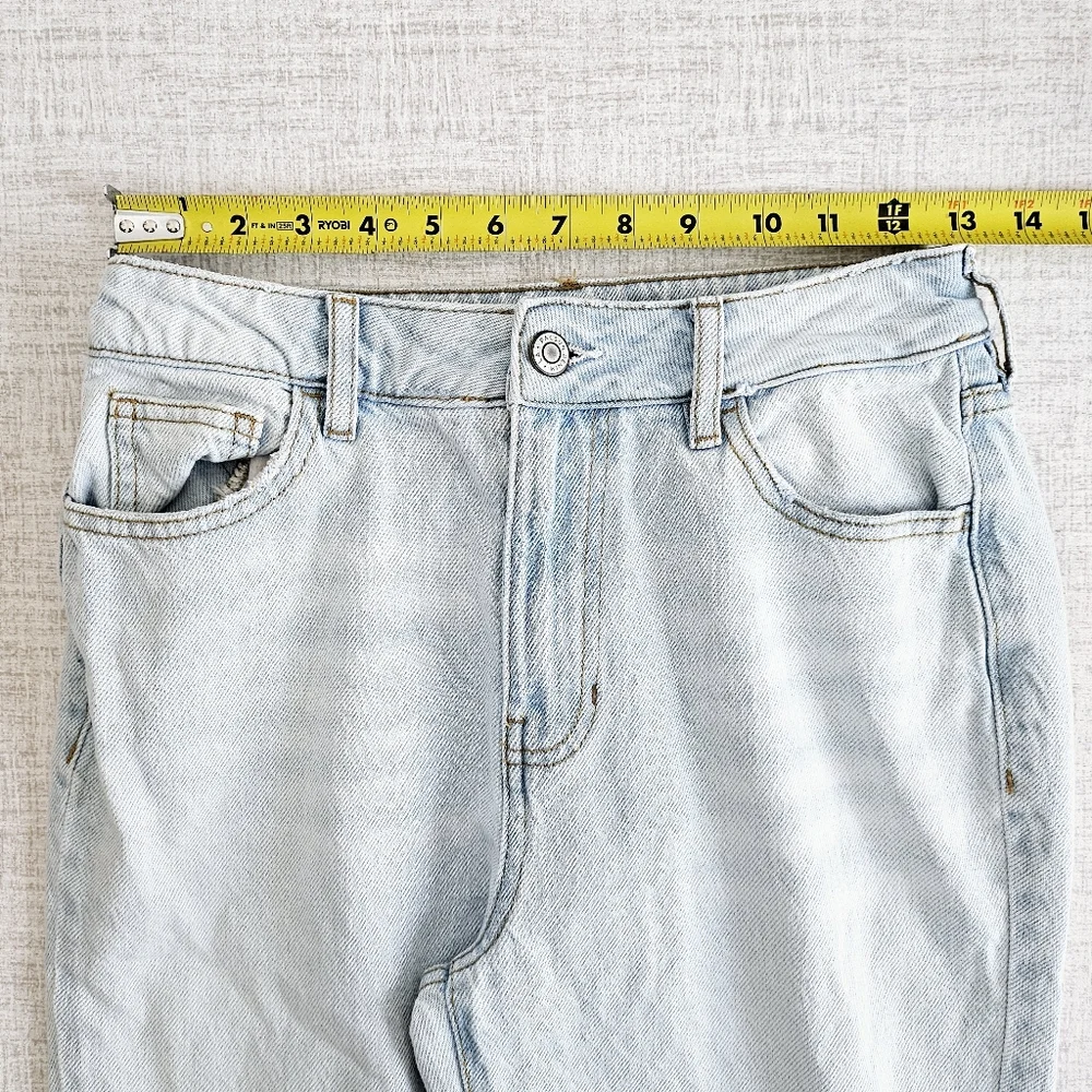 Pacsun Mom Light Blue Jeans High Waist 100% Cotton SZ 25 - Picture 9 of 12